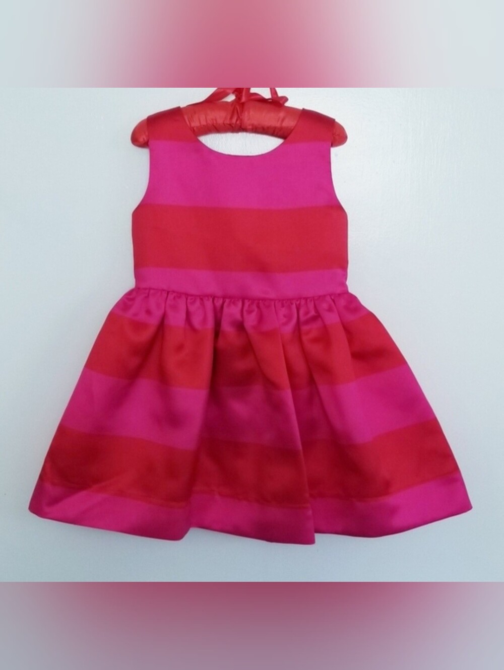 kate spade Carolyn Dress Pink and Red Striped Satin Special Occasion Dress